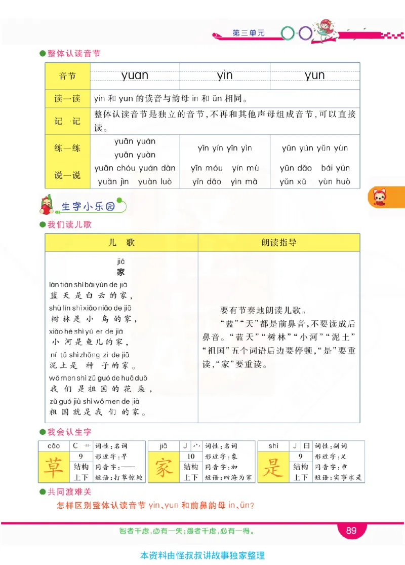 小学教材全解全析-语文1上_《教材全解》小学1-6年级_《小学教材全解全析》_1-6年级上册_语文
