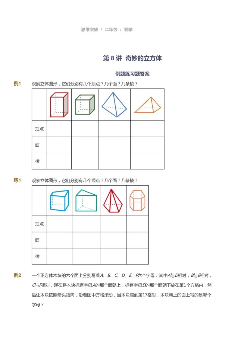 课本+自我巩固+课堂落实_《爱学习》小学初中数学和奥数资料_高斯数学爱学习课件_3奥数思维突破_高斯爱学习思维突破奥数1-6阶四季版12年级_2年级思维突破春秋寒暑课件_148