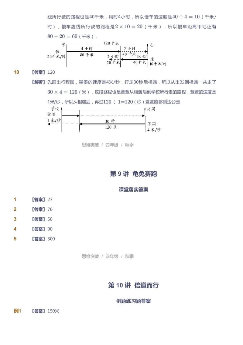 课本+自我巩固+课堂落实（答案）_《爱学习》小学初中数学和奥数资料_高斯数学爱学习课件_3奥数思维突破_高斯爱学习思维突破奥数1-6阶四季版34年级_4年级思维突破春秋寒暑课件_485