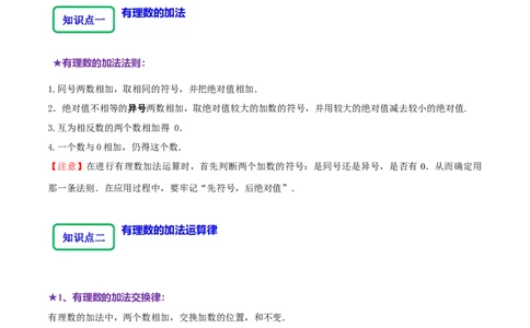 2.2有理数的加减运算（9大题型提分练）（原卷版）_北师大初中数学_7上-北师大版初中数学_7上-初中数学北师大（2024新版）持续更新_03课件+练习