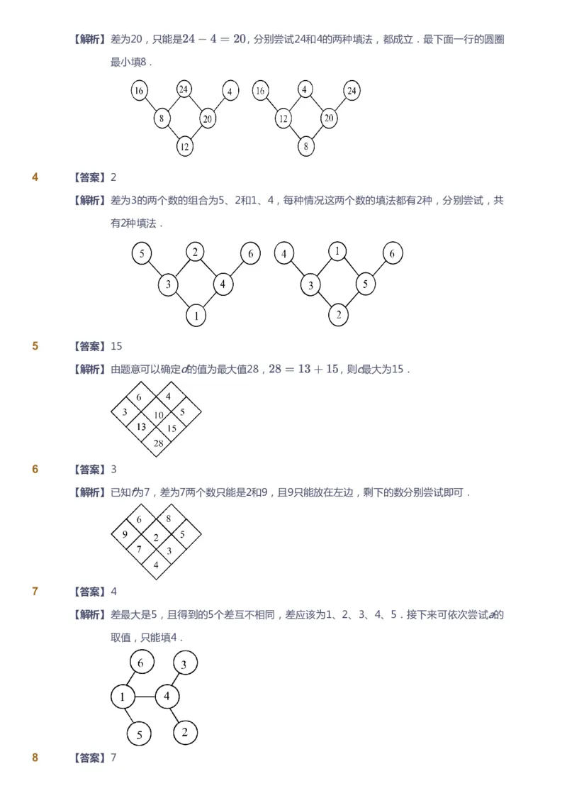 课本+自我巩固+课堂落实（答案）_《爱学习》小学初中数学和奥数资料_高斯数学爱学习课件_2人教小学能力强化_四年级高斯数学能力强化_暑数学4阶能力强化