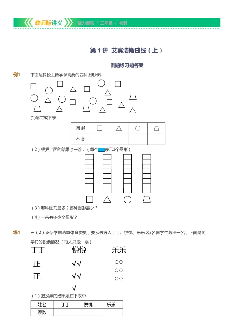 课本+自我巩固+课堂落实-gs_《爱学习》小学初中数学和奥数资料_高斯数学爱学习课件_1人教小学能力提高_3年级能力提高春秋寒暑课件_暑高斯数学3阶能力提高-gs出品