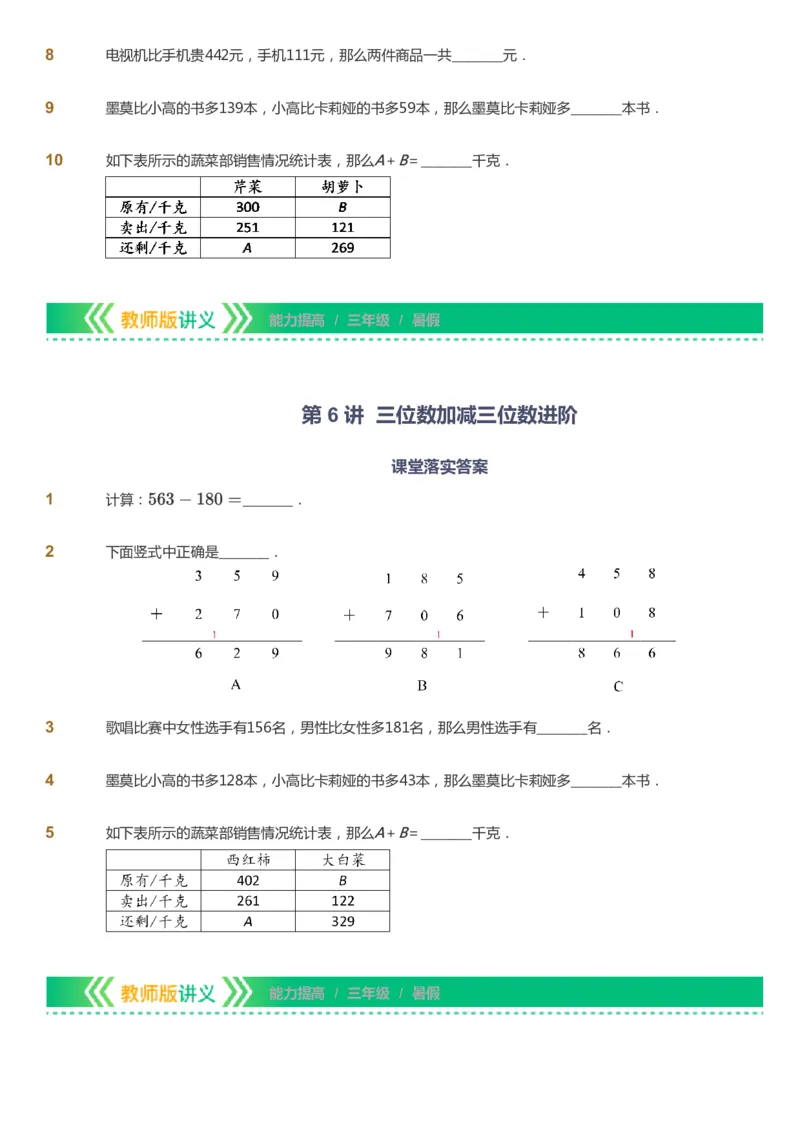 课本+自我巩固+课堂落实-gs_《爱学习》小学初中数学和奥数资料_高斯数学爱学习课件_1人教小学能力提高_3年级能力提高春秋寒暑课件_暑高斯数学3阶能力提高-gs出品