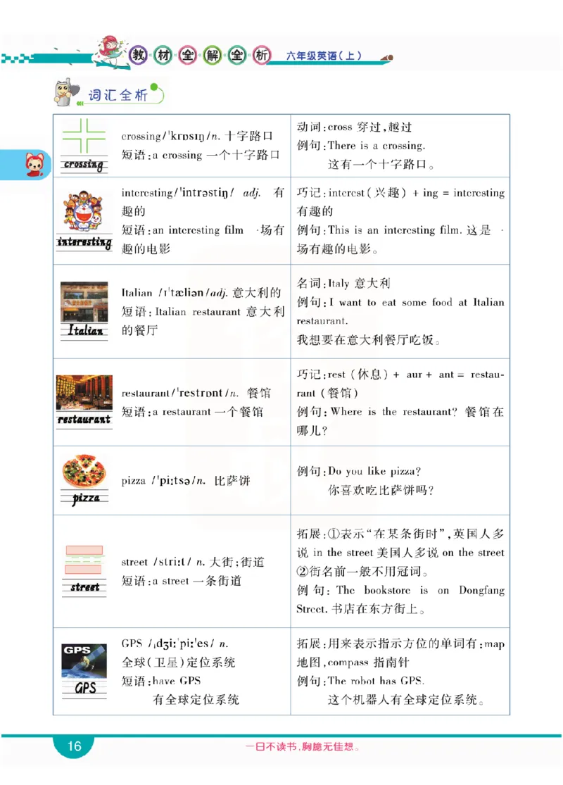 小学教材全解全析-人教数英语6上_《教材全解》小学1-6年级_《小学教材全解全析》_1-6年级上册_英语