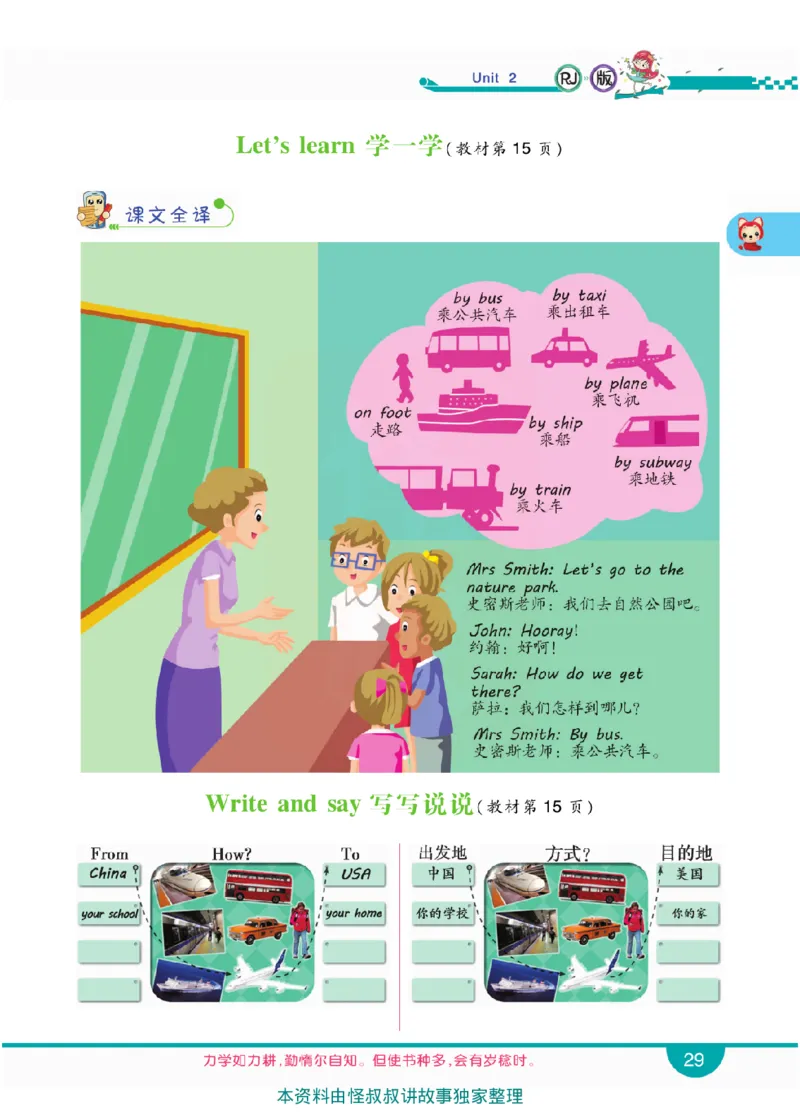小学教材全解全析-人教数英语6上_《教材全解》小学1-6年级_《小学教材全解全析》_1-6年级上册_英语