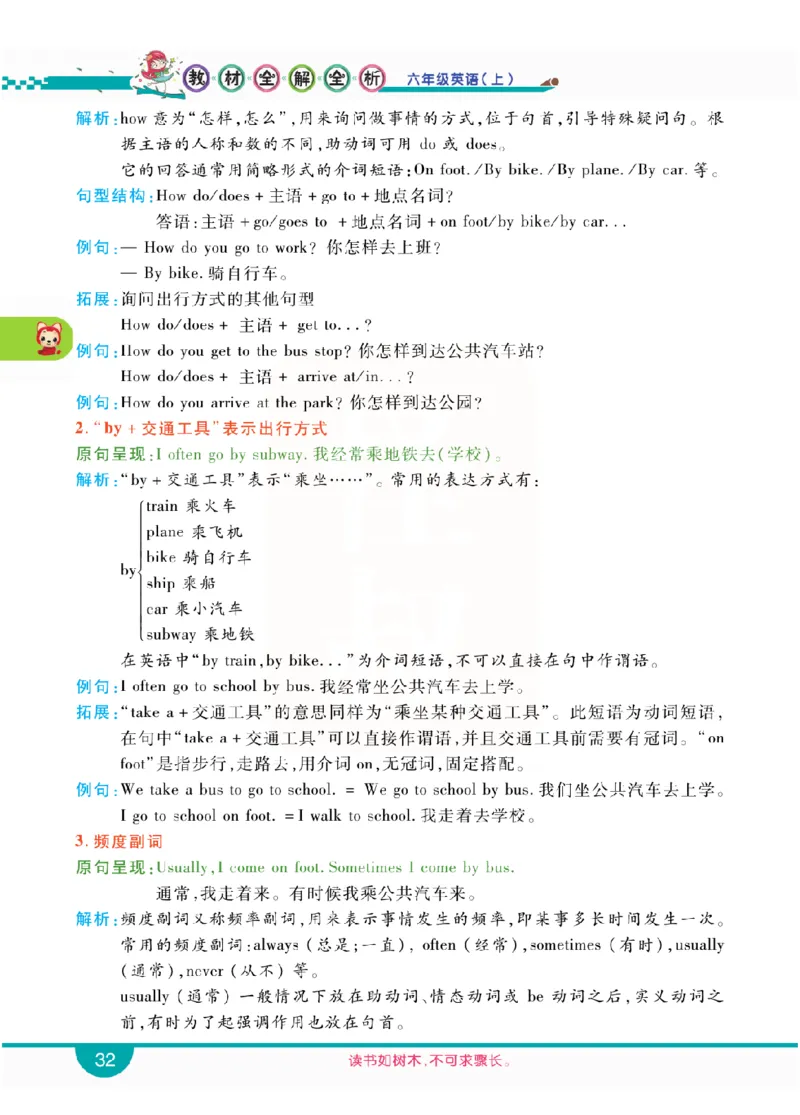 小学教材全解全析-人教数英语6上_《教材全解》小学1-6年级_《小学教材全解全析》_1-6年级上册_英语