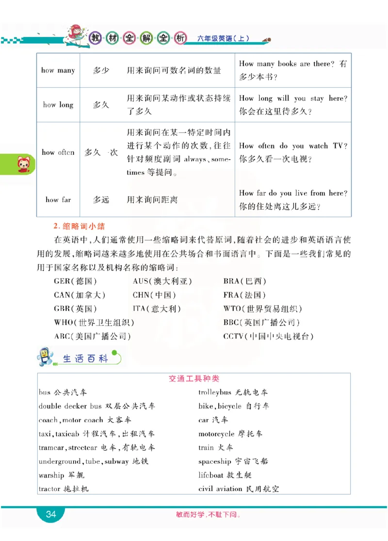 小学教材全解全析-人教数英语6上_《教材全解》小学1-6年级_《小学教材全解全析》_1-6年级上册_英语