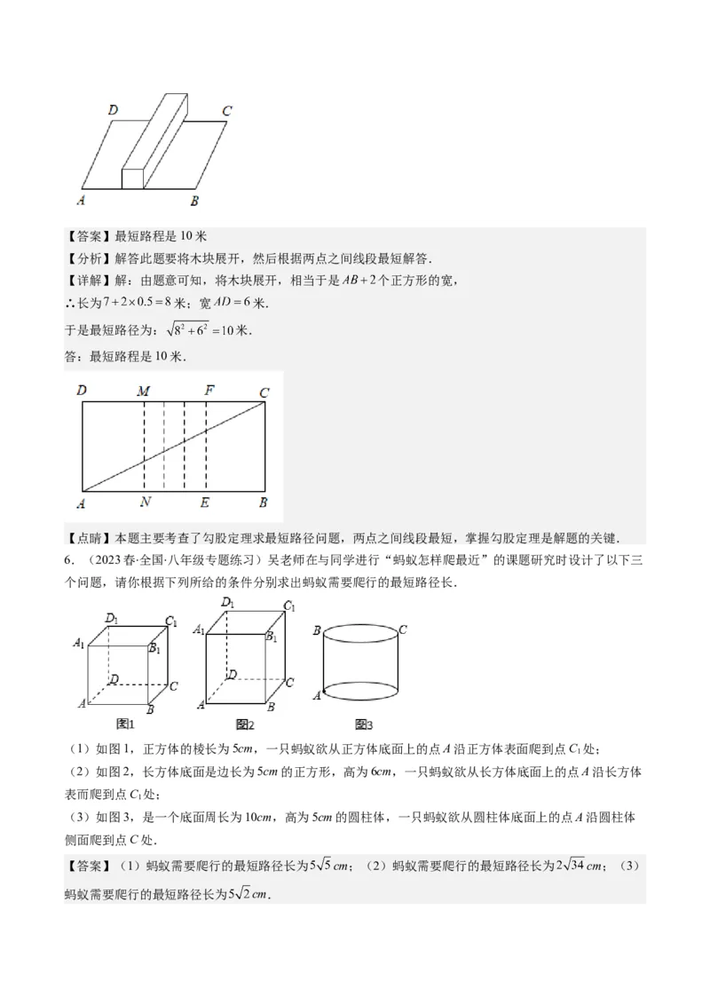 1.5讲易错易混集训：利用勾股定理求解易错（解析版）_北师大初中数学_8上-北师大版初中数学_旧版_05习题试卷_帮课堂2023-2024学年八年级数学上册同步学与练（北师大版）