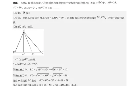 1.5讲易错易混集训：利用勾股定理求解易错（解析版）_北师大初中数学_8上-北师大版初中数学_旧版_05习题试卷_帮课堂2023-2024学年八年级数学上册同步学与练（北师大版）