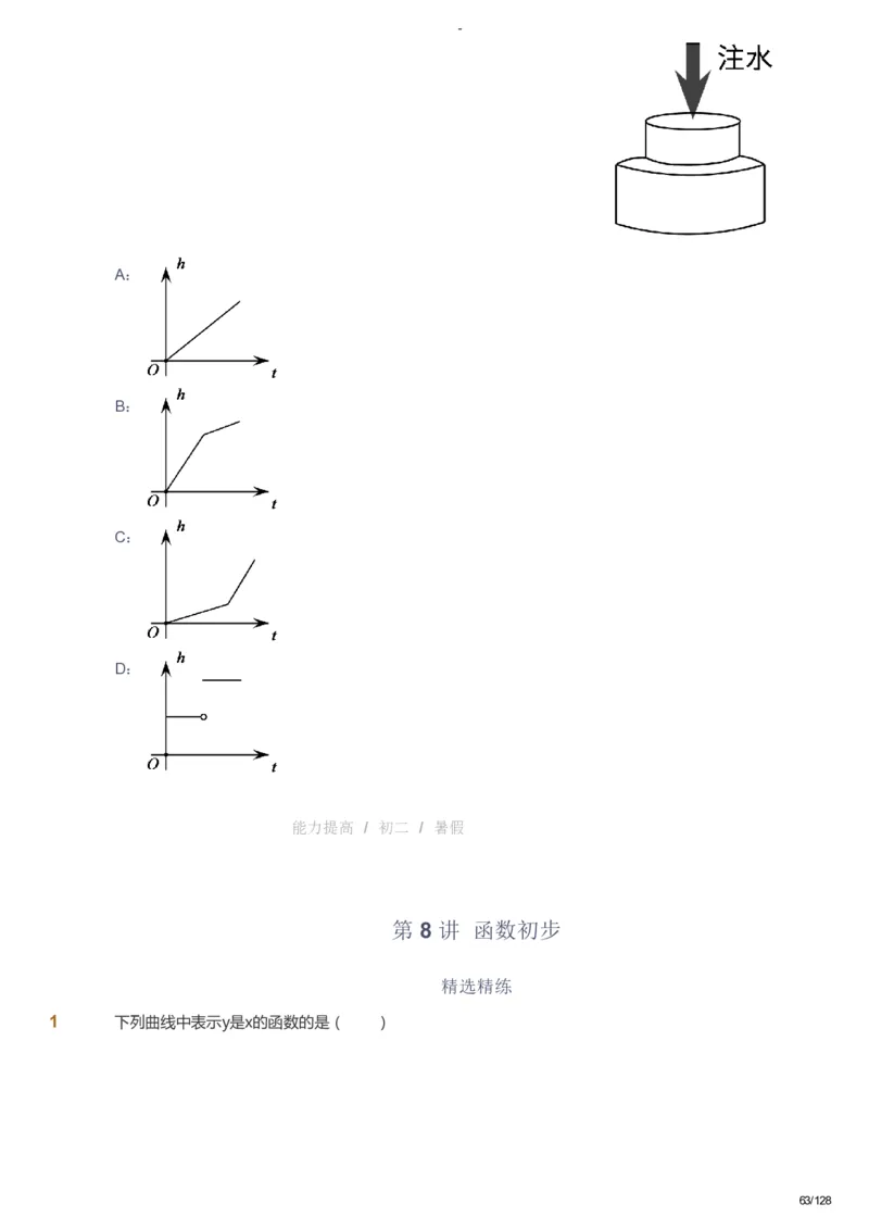 课本+自我巩固+课堂落实_《爱学习》小学初中数学和奥数资料_高斯数学爱学习课件_9北师初中能力提高_初二高斯数学能力提高（北师）_暑8阶课件+电子书_暑数学8阶能力提高电子书
