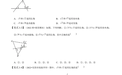 2.2探索直线平行的条件-题型&middot;技巧培优系列2022-2023学年七年级数学下册同步精讲精练(北师大版)（原卷版）_北师大初中数学_7下-北师大版初中数学_7下-初中数学北师大版（旧版）赠送