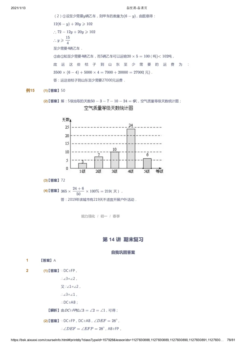 课本+自我巩固+课堂落实（答案）_《爱学习》小学初中数学和奥数资料_高斯数学爱学习课件_6人教初中能力强化_初一高斯数学能力强化_初一数学能力强化_春数学7阶能力强化