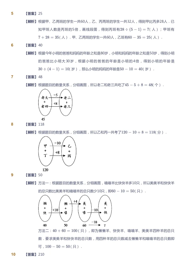 课本+自我巩固+课堂落实（答案）_《爱学习》小学初中数学和奥数资料_高斯数学爱学习课件_3奥数思维突破_高斯爱学习思维突破奥数1-6阶四季版34年级_4年级思维突破春秋寒暑课件_823