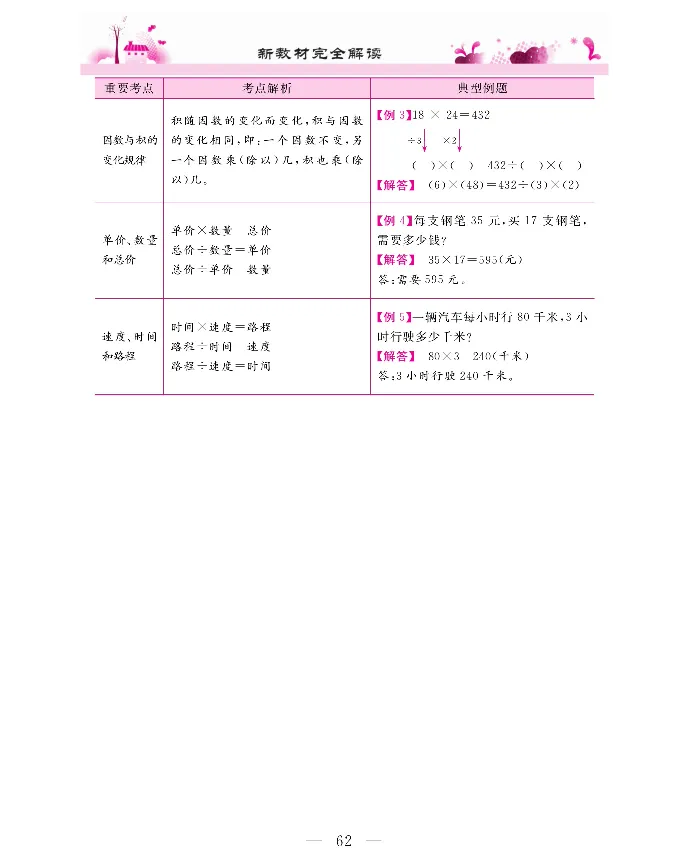 新教材完全解读数学4年级上_《教材全解》小学1-6年级_《新教材完全解读》_小学数学