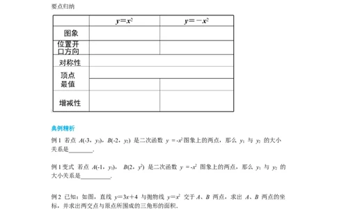 2.2第1课时二次函数y=x2和y=-x2的图象与性质导学案_北师大初中数学_9下-北师大版初中数学_01课件+教案+学案新课标_导学案_2.BS九下第二章二次函数
