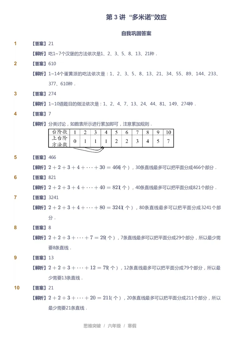课本+自我巩固+课堂落实（答案）_《爱学习》小学初中数学和奥数资料_高斯数学爱学习课件_3奥数思维突破_高斯爱学习思维突破奥数1-6阶四季版56年级_6年级思维突破春秋寒暑课件