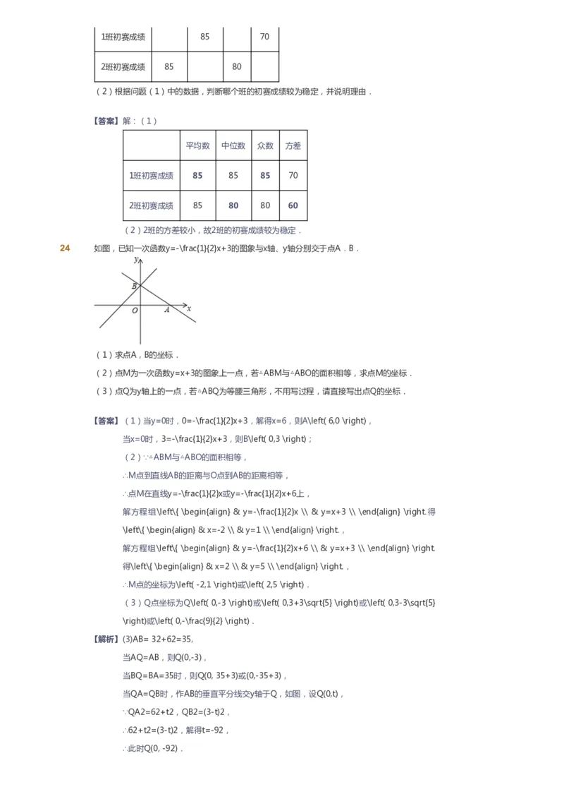 课本+自我巩固+课堂落实（答案）_《爱学习》小学初中数学和奥数资料_高斯数学爱学习课件_6人教初中能力强化_初二高斯数学能力强化_初二数学能力强化_春数学8阶能力强化