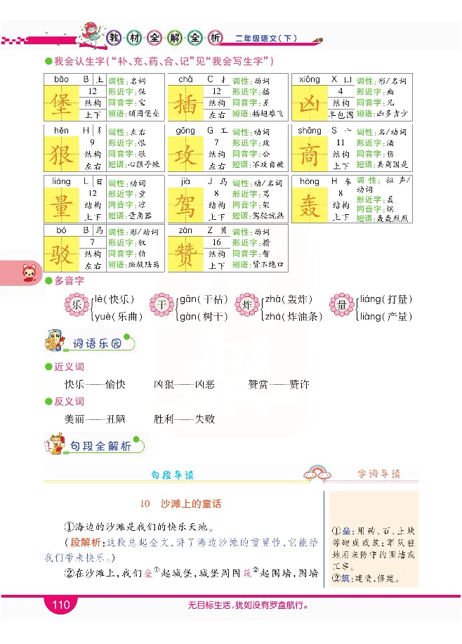 小学教材全解全析-语文2下_《教材全解》小学1-6年级_《小学教材全解全析》_1-6年级下册_语文