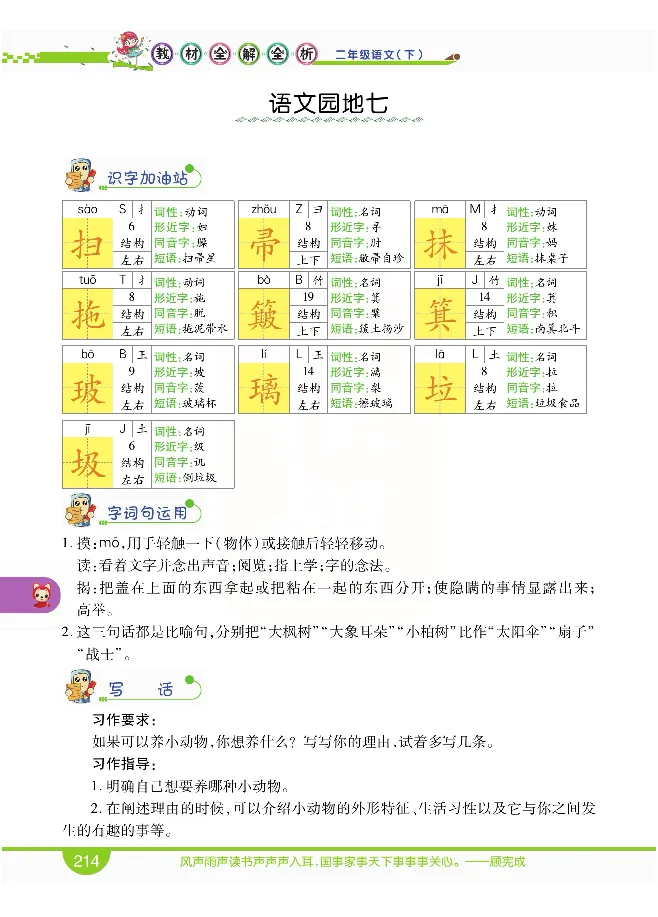 小学教材全解全析-语文2下_《教材全解》小学1-6年级_《小学教材全解全析》_1-6年级下册_语文
