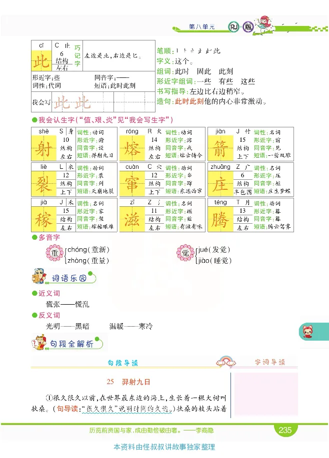 小学教材全解全析-语文2下_《教材全解》小学1-6年级_《小学教材全解全析》_1-6年级下册_语文