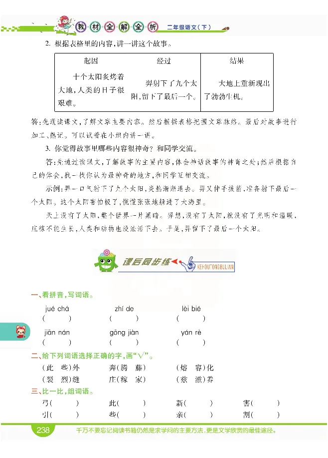 小学教材全解全析-语文2下_《教材全解》小学1-6年级_《小学教材全解全析》_1-6年级下册_语文