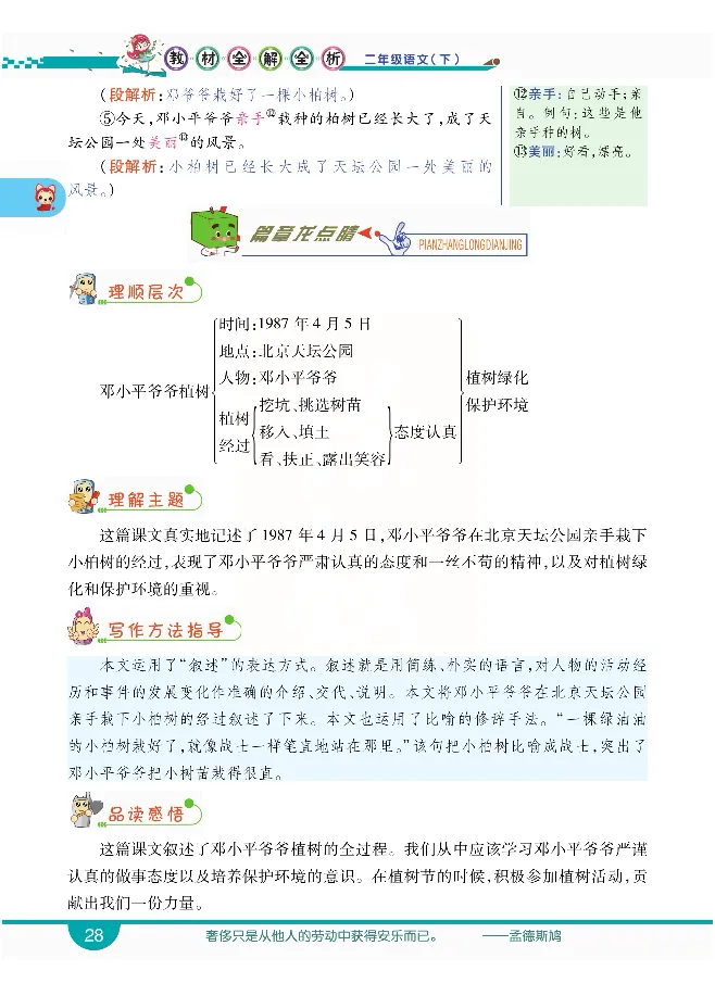 小学教材全解全析-语文2下_《教材全解》小学1-6年级_《小学教材全解全析》_1-6年级下册_语文