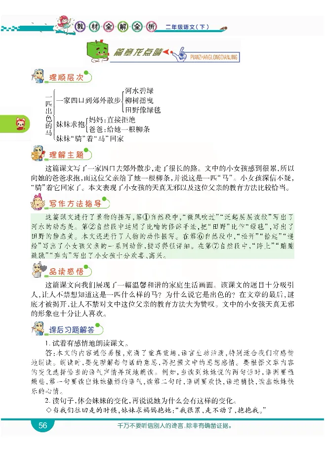 小学教材全解全析-语文2下_《教材全解》小学1-6年级_《小学教材全解全析》_1-6年级下册_语文