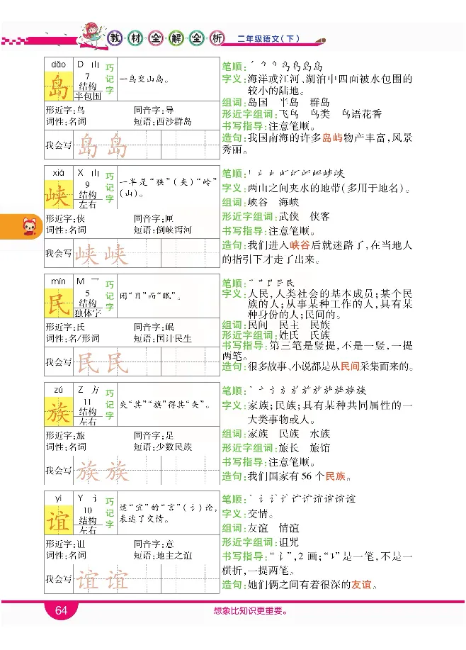 小学教材全解全析-语文2下_《教材全解》小学1-6年级_《小学教材全解全析》_1-6年级下册_语文