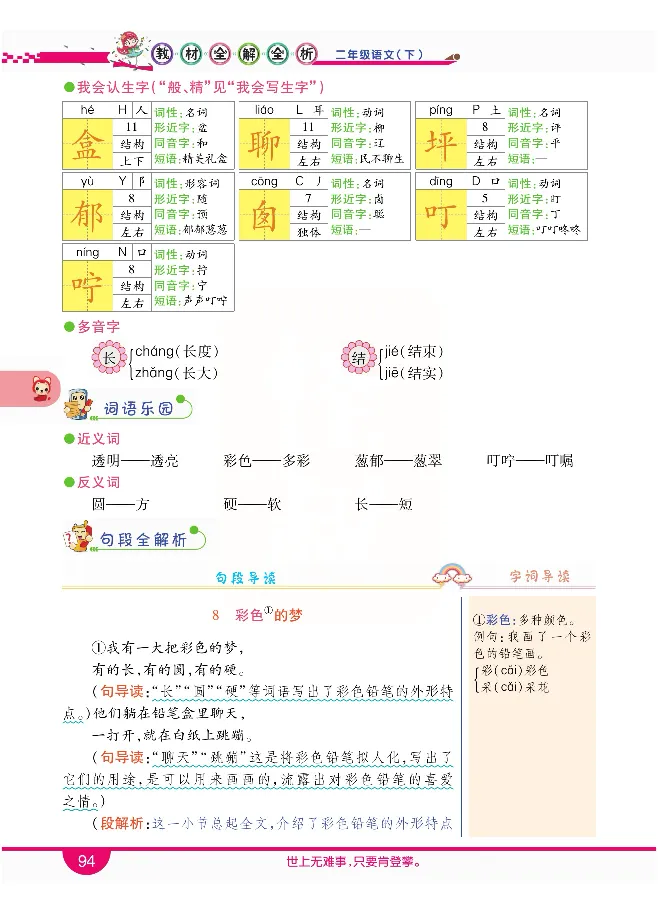 小学教材全解全析-语文2下_《教材全解》小学1-6年级_《小学教材全解全析》_1-6年级下册_语文