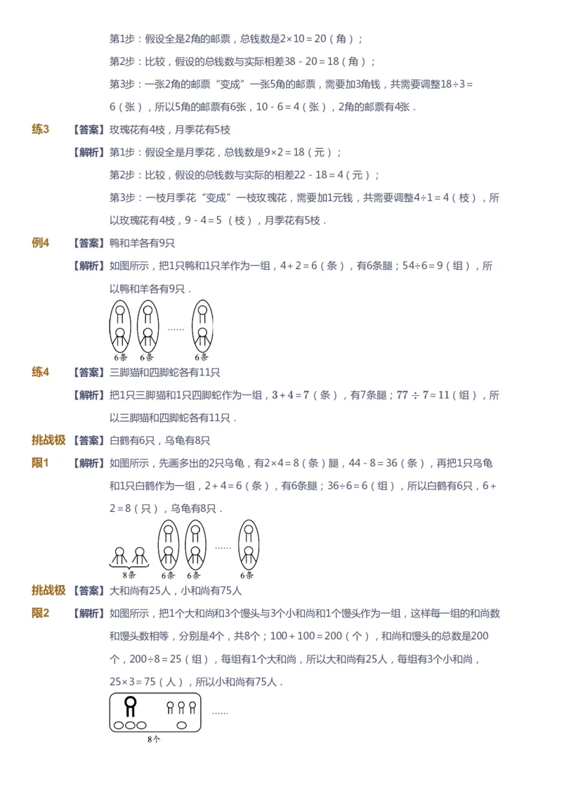 课本+自我巩固+课堂落实（答案）_《爱学习》小学初中数学和奥数资料_高斯数学爱学习课件_4奥数思维创新_二年级高斯数学思维创新_春高斯数学2阶思维创新