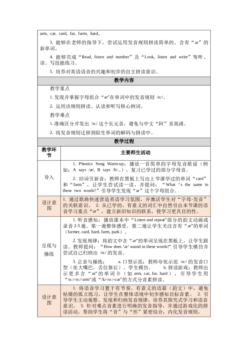 教案第一套（大单元）_4下-新英语人教PEP版（2026持续更新）_04教案（多套齐全）