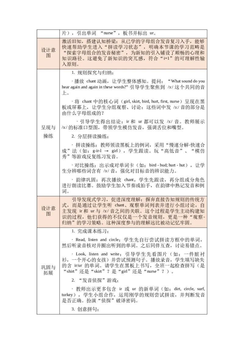 教案第一套（大单元）_4下-新英语人教PEP版（2026持续更新）_04教案（多套齐全）