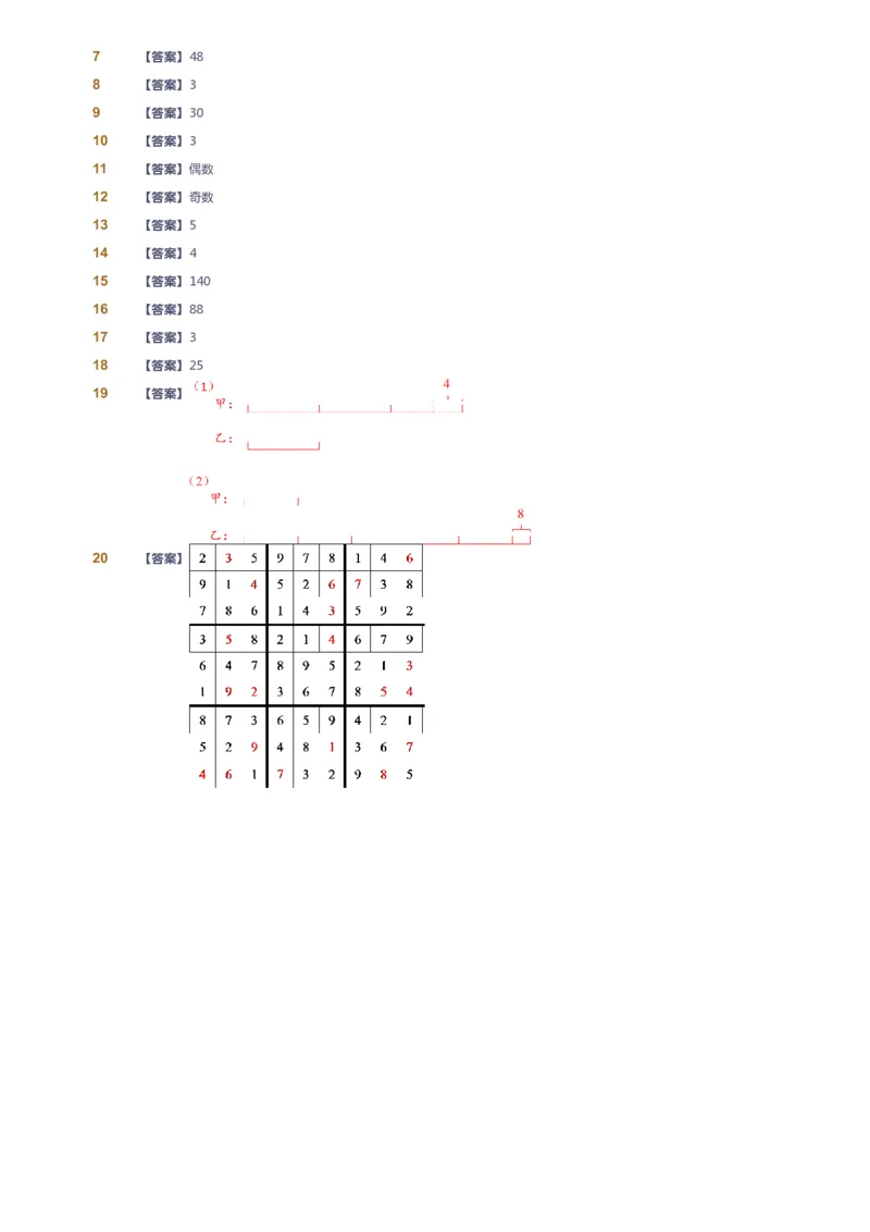 课本+自我巩固+课堂落实（答案）_《爱学习》小学初中数学和奥数资料_高斯数学爱学习课件_2人教小学能力强化_三年级高斯数学能力强化_暑数学3阶能力强化