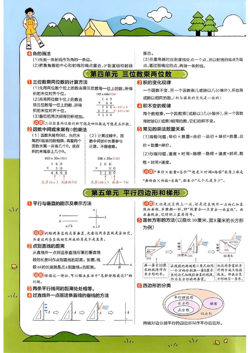 四年级数学人教版上册25秋《教材帮》期末知识挂图_25秋《教材帮练习帮》系列_2026版小学《教材帮》1-6年级上册（数学）（人教版）_四年级数学人教版上册25秋《教材帮》