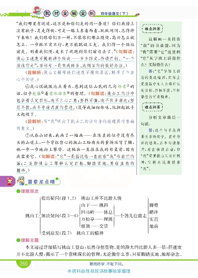 小学教材全解全析-语文4下_《教材全解》小学1-6年级_《小学教材全解全析》_1-6年级下册_语文
