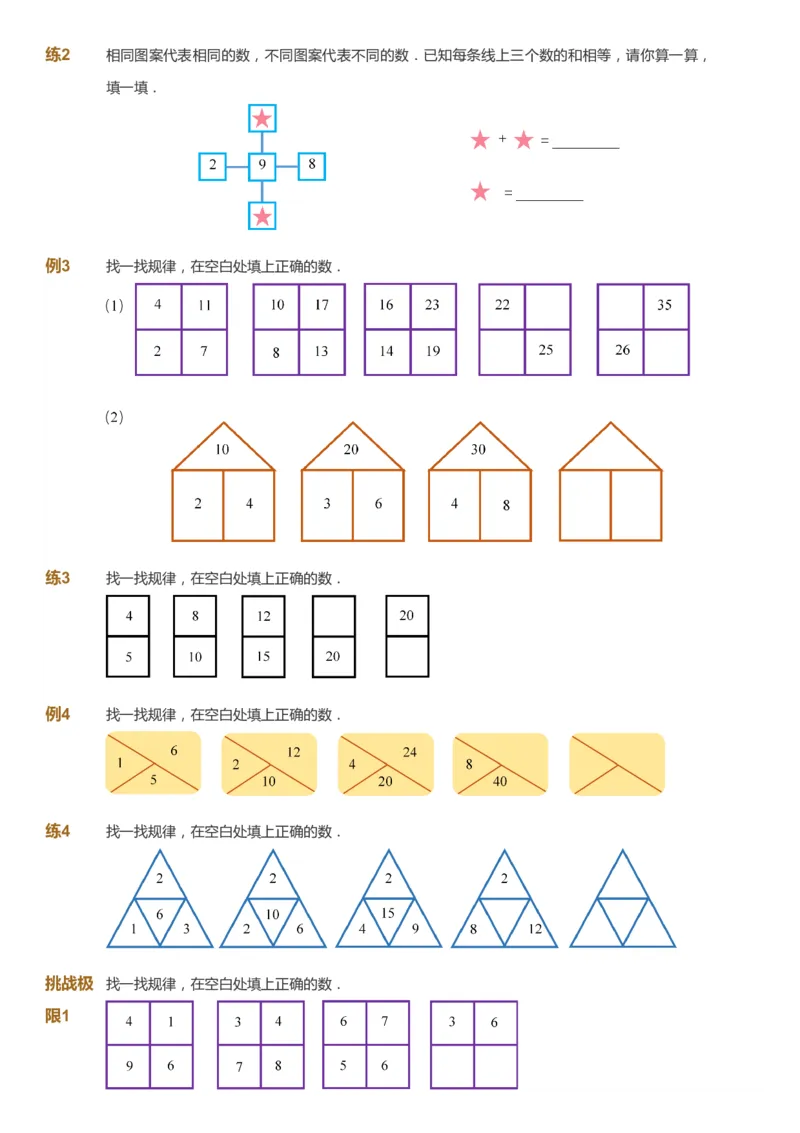 课本+自我巩固+课堂落实_《爱学习》小学初中数学和奥数资料_高斯数学爱学习课件_3奥数思维突破_高斯爱学习思维突破奥数1-6阶四季版12年级_1年级思维突破春秋寒暑课件