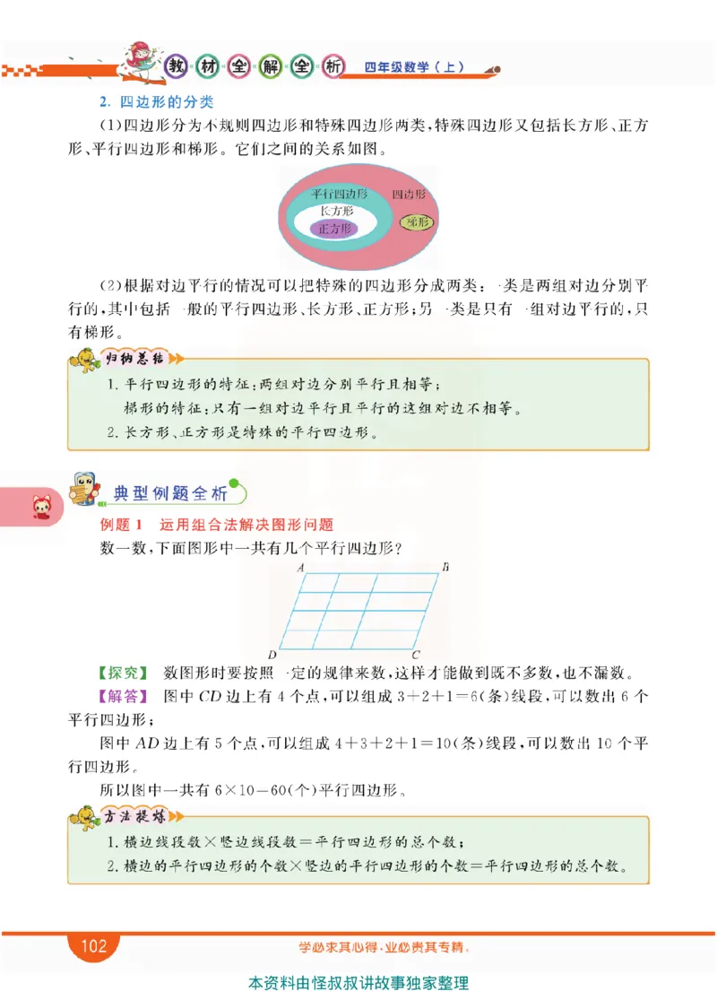 小学教材全解全析-人教数学4上_《教材全解》小学1-6年级_《小学教材全解全析》_1-6年级上册_数学