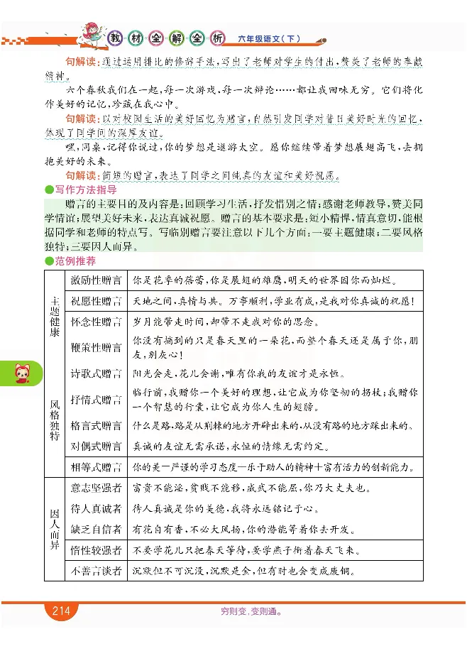 小学教材全解全析-语文6下_《教材全解》小学1-6年级_《小学教材全解全析》_1-6年级下册_语文