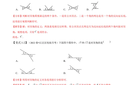 2.1两条直线的位置关系-题型&middot;技巧培优系列2022-2023学年七年级数学下册同步精讲精练(北师大版)（解析版）_北师大初中数学_7下-北师大版初中数学_7下-初中数学北师大版（旧版）赠送