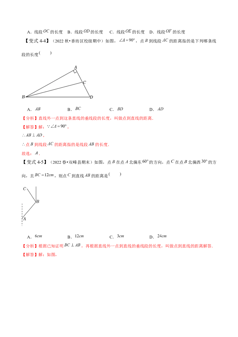2.1两条直线的位置关系-题型&middot;技巧培优系列2022-2023学年七年级数学下册同步精讲精练(北师大版)（解析版）_北师大初中数学_7下-北师大版初中数学_7下-初中数学北师大版（旧版）赠送