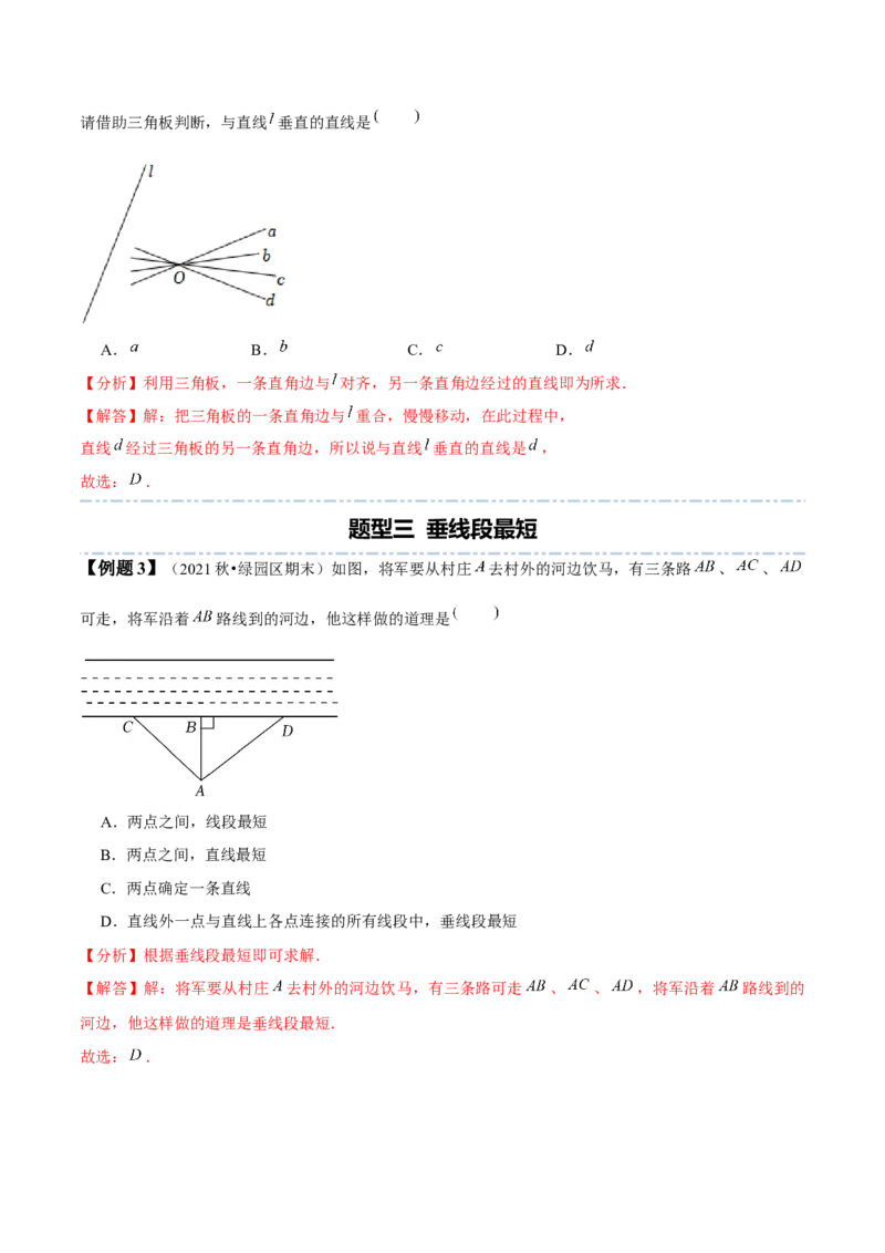 2.1两条直线的位置关系-题型&middot;技巧培优系列2022-2023学年七年级数学下册同步精讲精练(北师大版)（解析版）_北师大初中数学_7下-北师大版初中数学_7下-初中数学北师大版（旧版）赠送