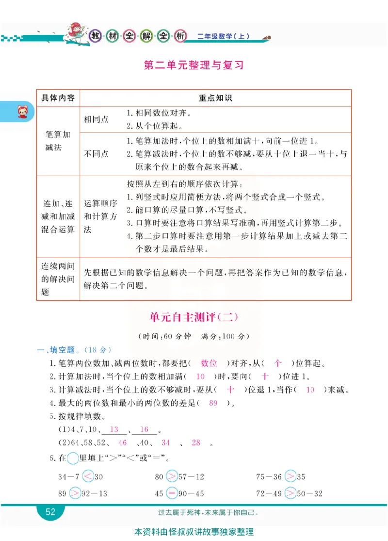 小学教材全解全析-人教数学2上_《教材全解》小学1-6年级_《小学教材全解全析》_1-6年级上册_数学