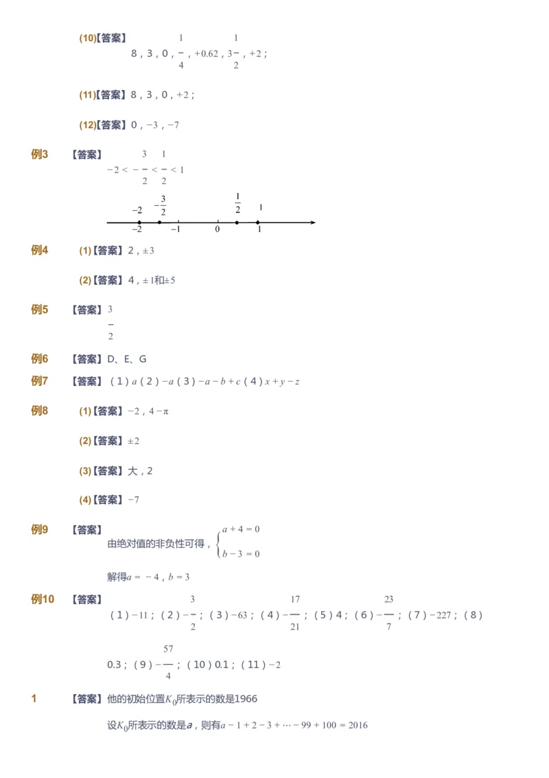 课本+自我巩固+课堂落实答案_《爱学习》小学初中数学和奥数资料_高斯数学爱学习课件_7人教初中思维突破_初一高思爱学习数学课件思维突破_初一高思数学pdf_初一数学思维突破