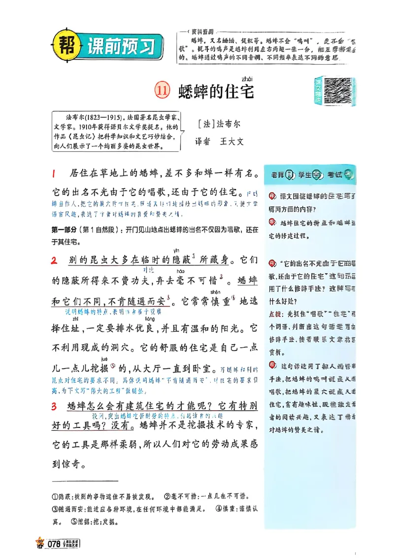 四年级语文人教版上册25秋《教材帮》_25秋《教材帮练习帮》系列_25秋1-5年级语文上册《教材帮》（完整版）_四年级语文人教版上册25秋《教材帮》