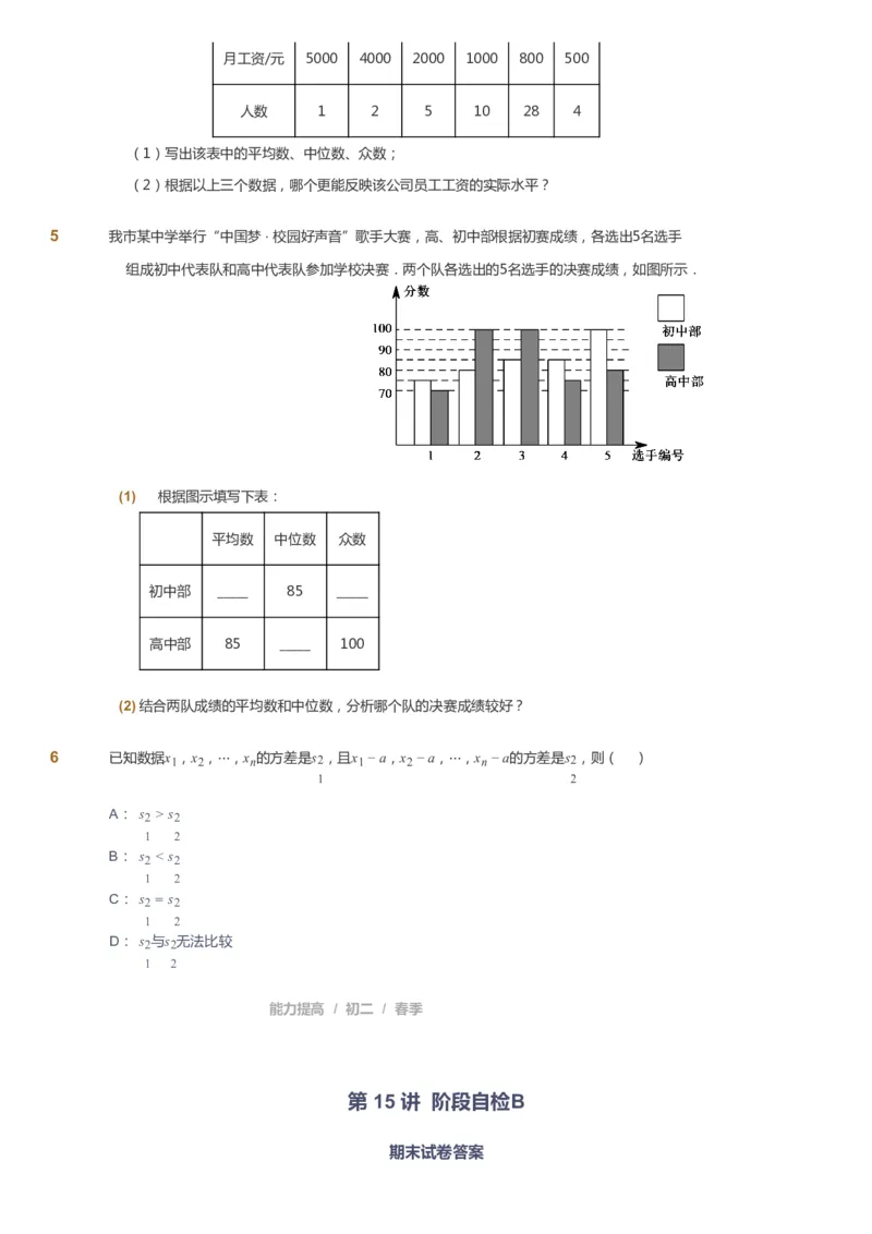 课本+自我巩固+课堂落实_《爱学习》小学初中数学和奥数资料_高斯数学爱学习课件_5人教初中能力提高_初二高斯数学能力提高_初二高斯数学_春数学8阶能力提高