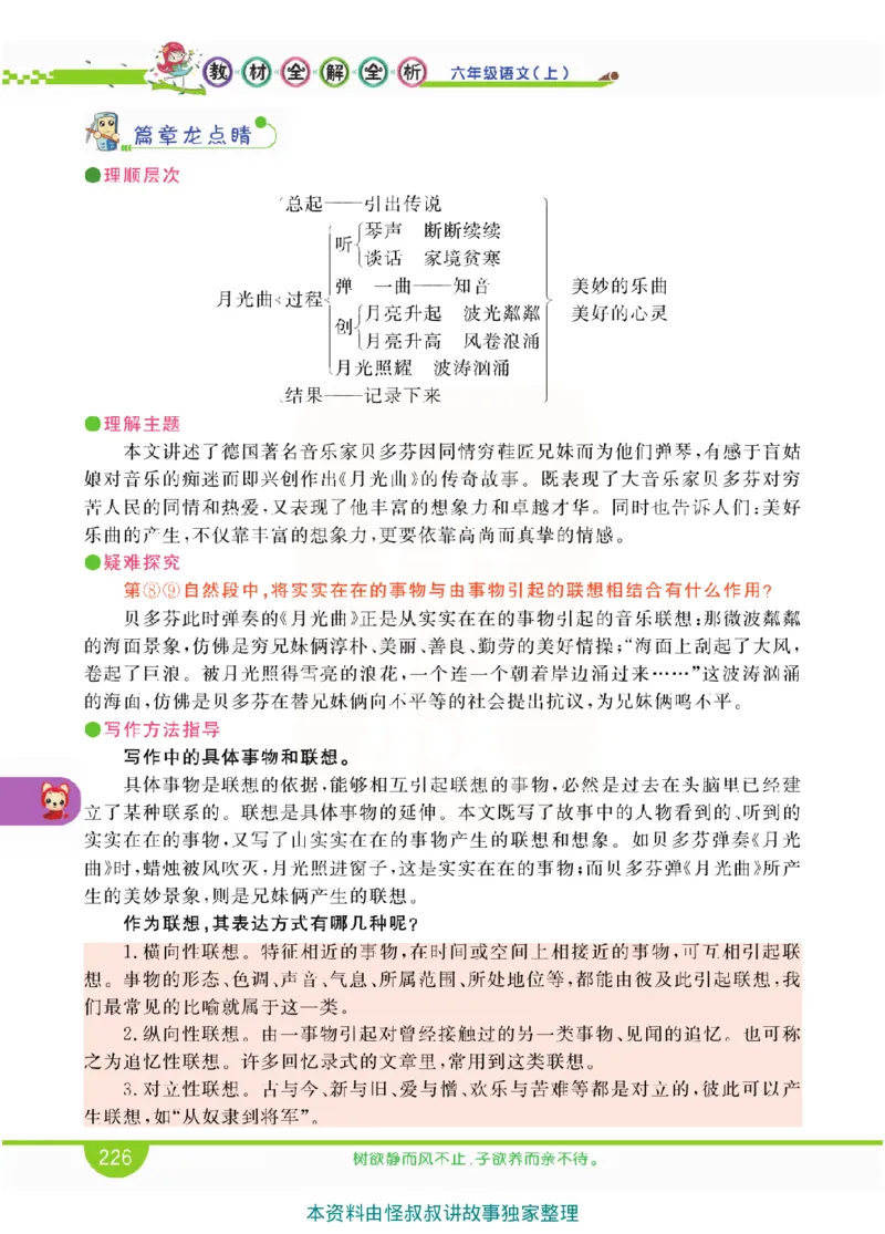 小学教材全解全析-语文6上_《教材全解》小学1-6年级_《小学教材全解全析》_1-6年级上册_语文
