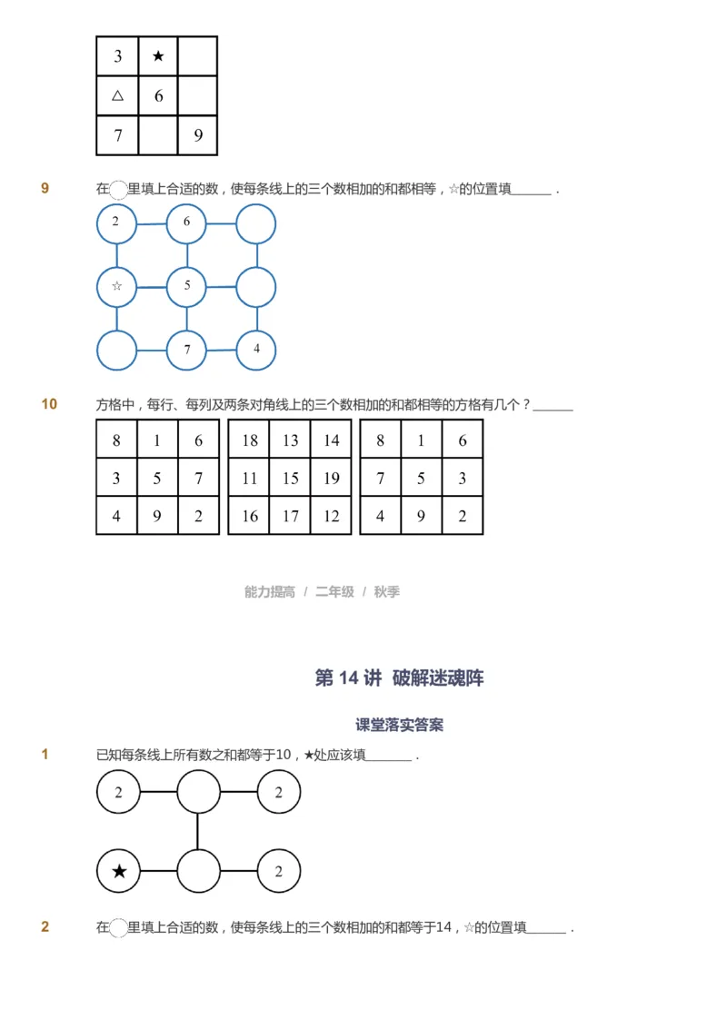 课本+自我巩固+课堂落实_《爱学习》小学初中数学和奥数资料_高斯数学爱学习课件_8北师小学能力提高_爱学习北师大1-6能力提高课件1+2_数学2阶能力提高_2021秋数学2阶能力提高