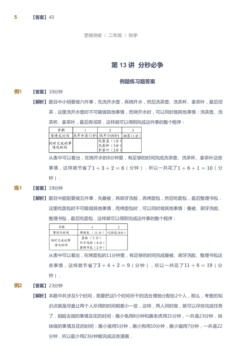 课本+自我巩固+课堂落实（答案）_《爱学习》小学初中数学和奥数资料_高斯数学爱学习课件_3奥数思维突破_高斯爱学习思维突破奥数1-6阶四季版12年级_2年级思维突破春秋寒暑课件_186