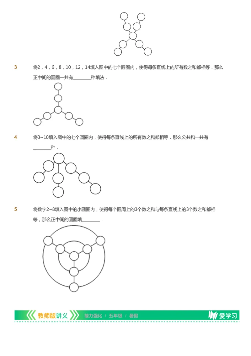 课本+自我巩固+课堂落实_《爱学习》小学初中数学和奥数资料_高斯数学爱学习课件_2人教小学能力强化_五年级高斯数学能力强化_暑数学5阶能力强化