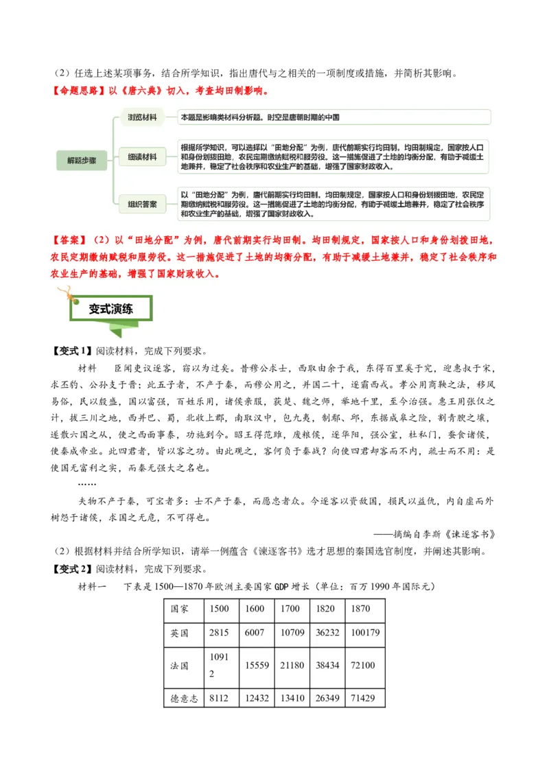 专题12影响意义类非选择题（原卷版）_07高考历史_2025年新高考资料_二轮复习_01高考语文等多个文件_2025年高考历史二轮热点题型归纳与变式演练（新高考通用）